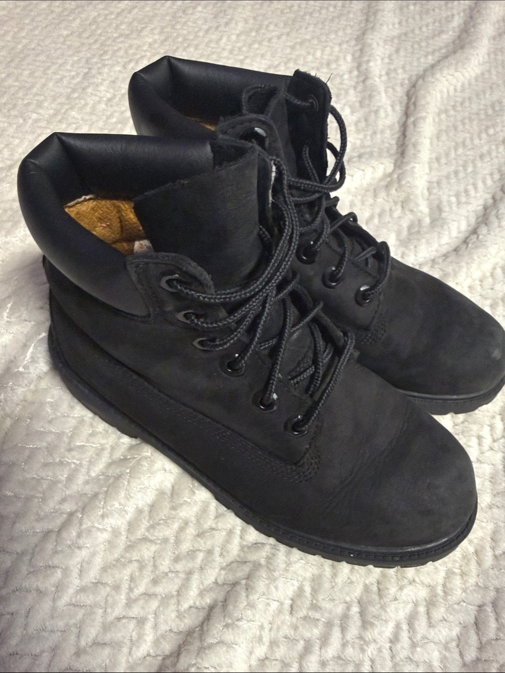 Classic Boys Black Lace-Up  Boots